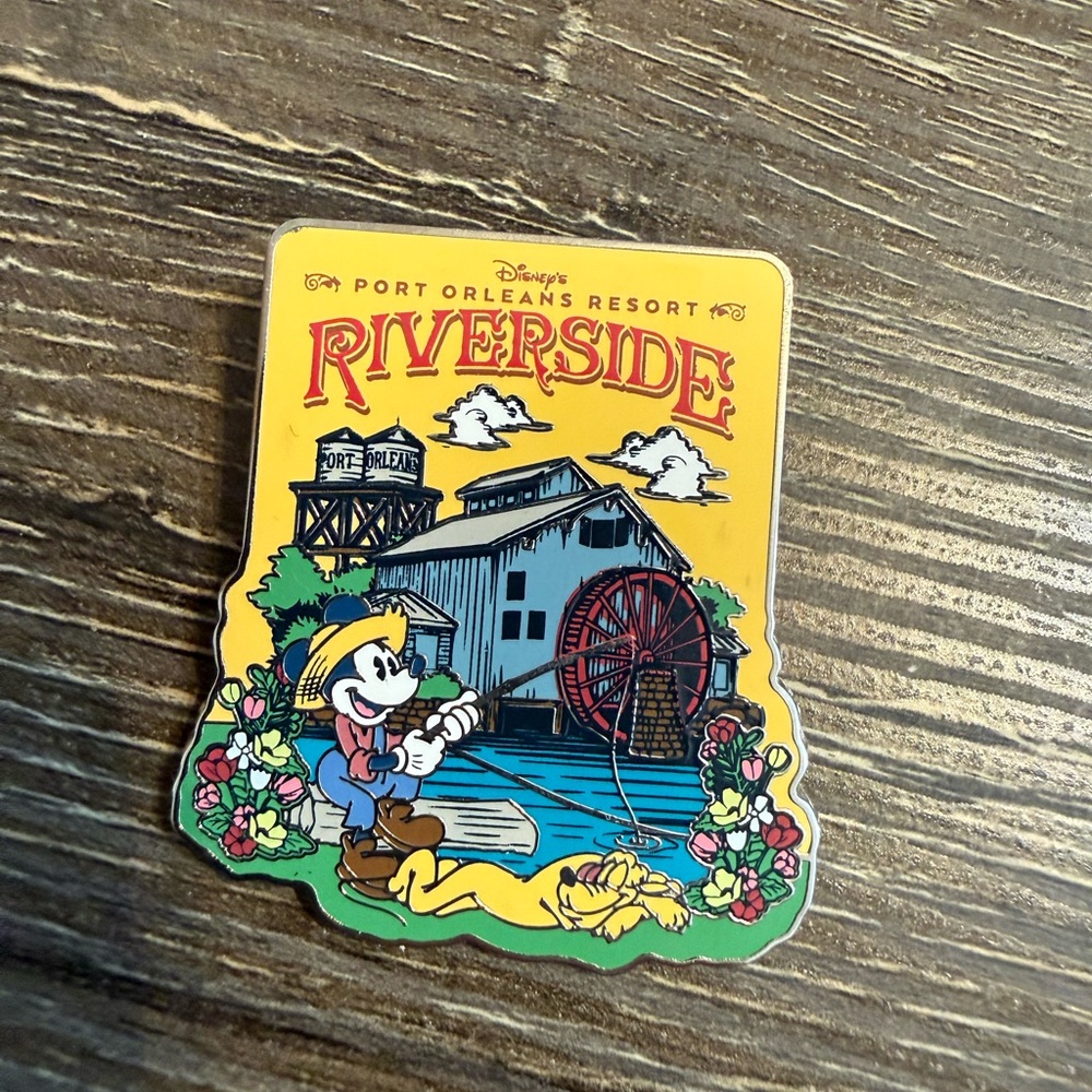 Disney's Port Orleans Resort Riverside Mickey Mouse Fishing Pin
